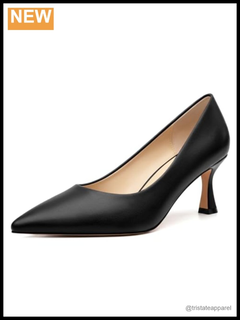 Women's Dressy Pumps Pointed Closed Toe Kitten Heels Slip On Low Heel Shoes